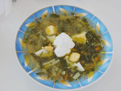 Зеленые щи из щавеля Зеленые щи из щавеля