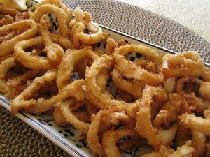 Жареные кольца кальмаров Жареные кольца кальмаров