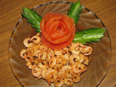 Жареные креветки