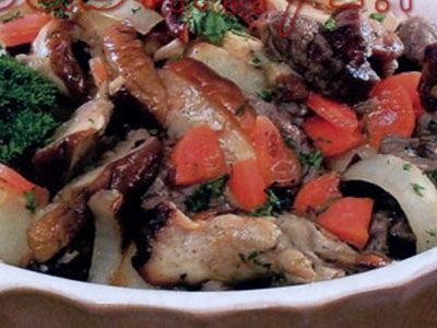 Жаркое с грибами и овощами Жаркое с грибами и овощами