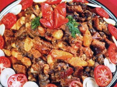Жаркое с лепешкой (с лавашом) Жаркое с лепешкой (с лавашом)