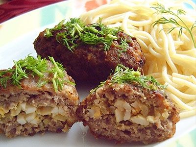 Зразы мясные с яйцом Зразы мясные с яйцом